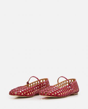 Aeyde - UMA CAGED PATENT LEATHER BALLET FLATS