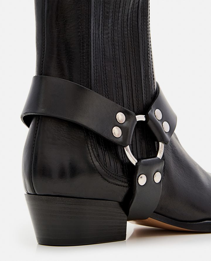 Paris Texas - HELENA SHINY VINTAGE LEATHER ANKLE BOOTS_4