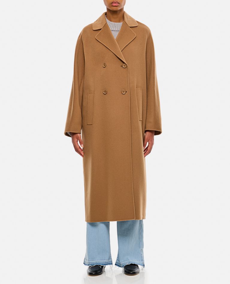 Shop 's Max Mara Capi Double Breasted Oversize Coat In Brown