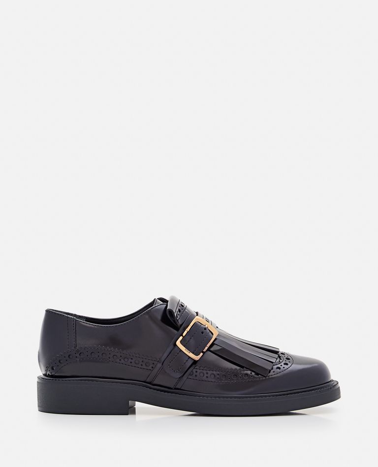 Shop Tod's Leather Laced-up Shoes In Black