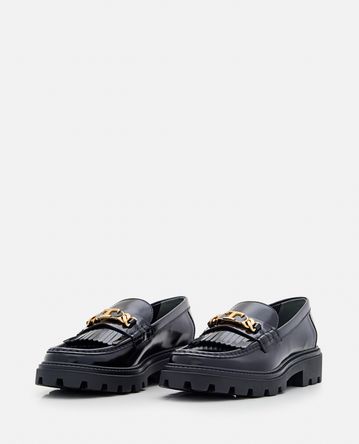 Tod's - LOGO CHAIN LEATHER LOAFERS