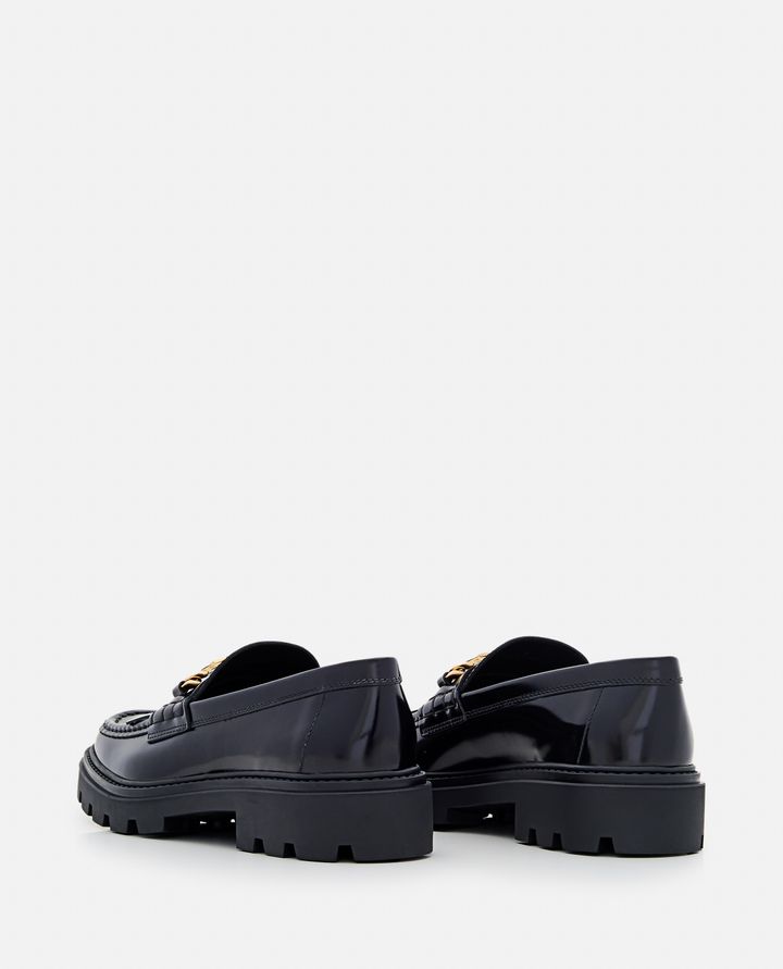 Tod's - LOGO CHAIN LEATHER LOAFERS_3