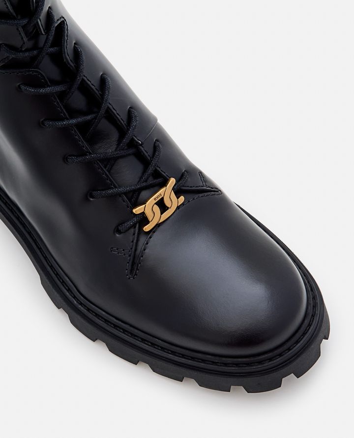 Tod's - LEATHER COMBAT BOOTS_4