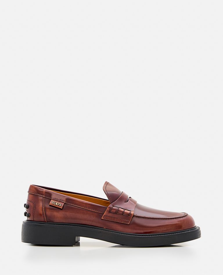 Shop Tod's Leather Loafer In Red