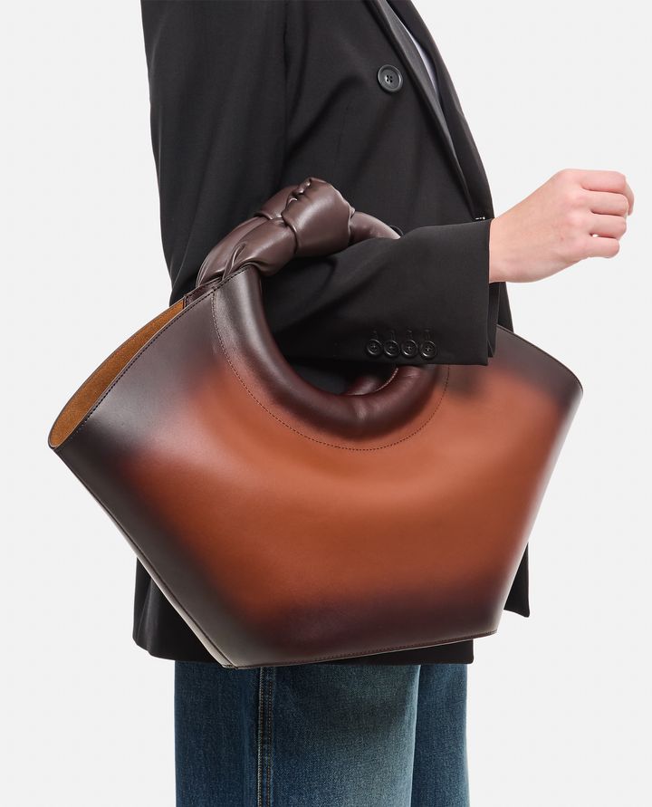 Hereu - CASTELL AIRBRUSHED LEATHER HANDLE BAG_5