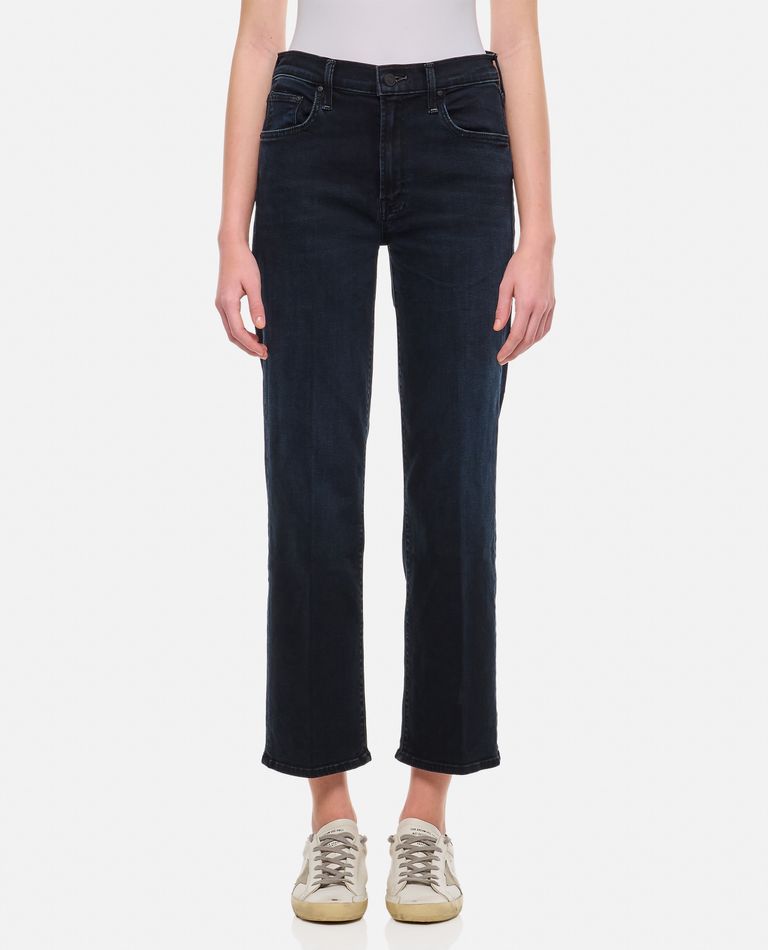 Shop Mother The Mid Rise Rambler Zip Denim Pants In Black