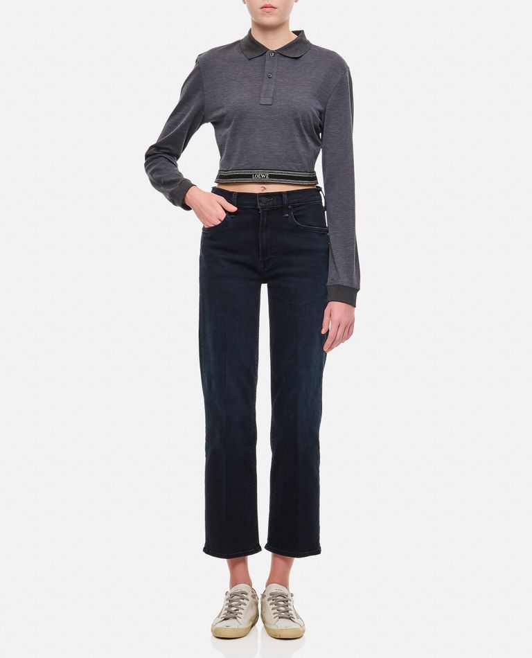 Shop Mother The Mid Rise Rambler Zip Denim Pants In Black