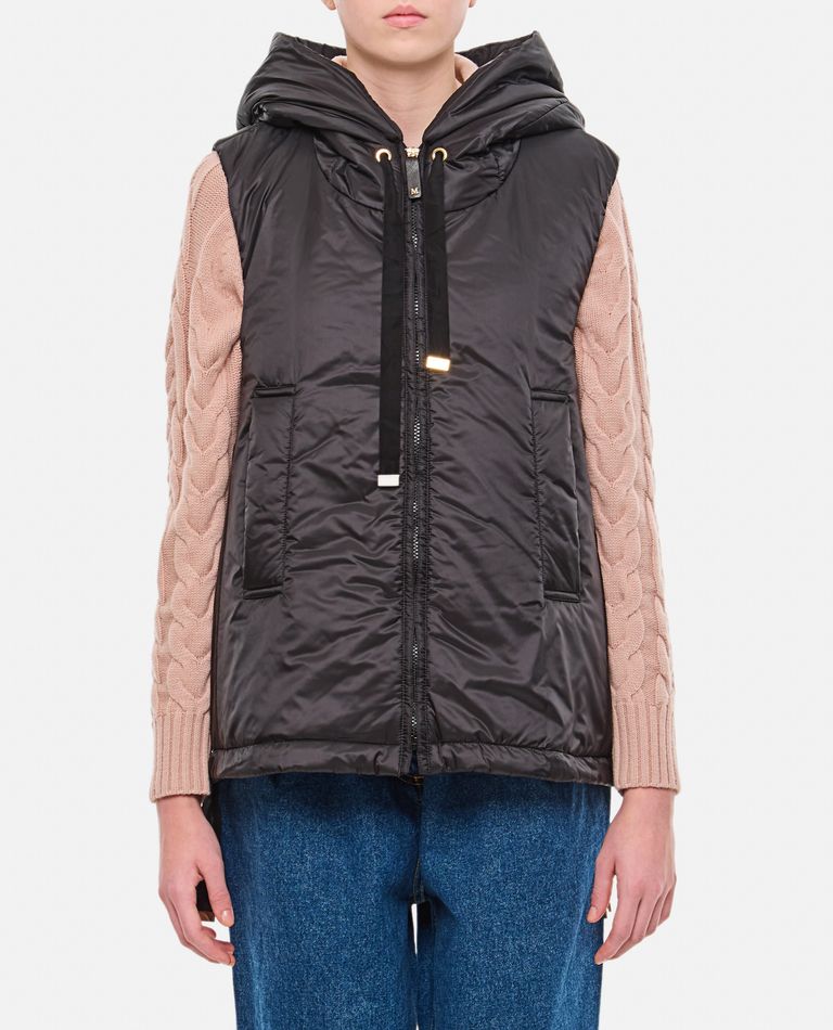 【マックスマーラー】Greengo' Black Sleeveless Vest Padded gilet | Max Mara