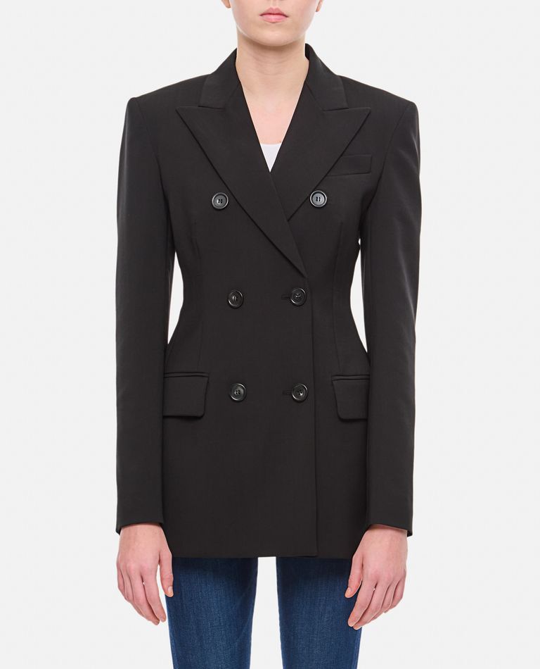 Shop Sportmax Adamo Double Breasted Blazer In Black