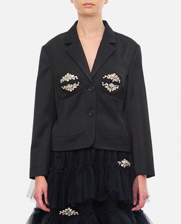 Simone Rocha - FITTED BUST DETAIL JACKET W/ EMBROIDERY DETAIL