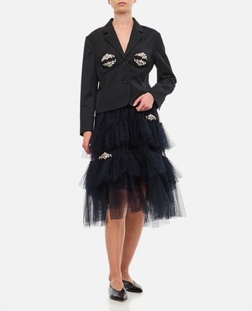 Simone Rocha - FITTED BUST DETAIL JACKET W/ EMBROIDERY DETAIL