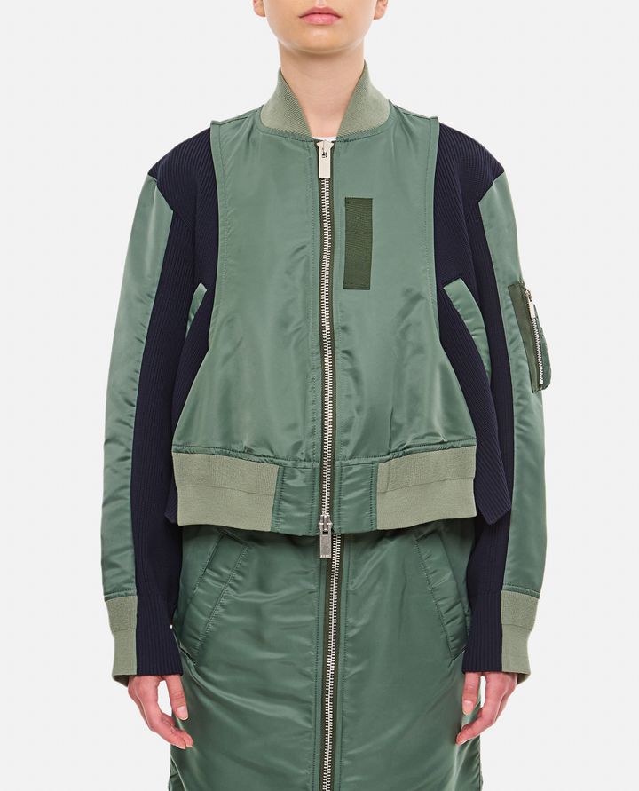 Sacai - NYLON TWILL X KNIT BLOUSON_1