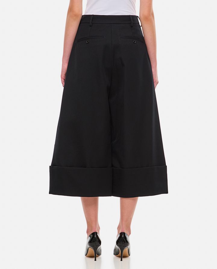 Simone Rocha - WOOL SCULPTED CROPPED WIDE LEG TROUSERS_3