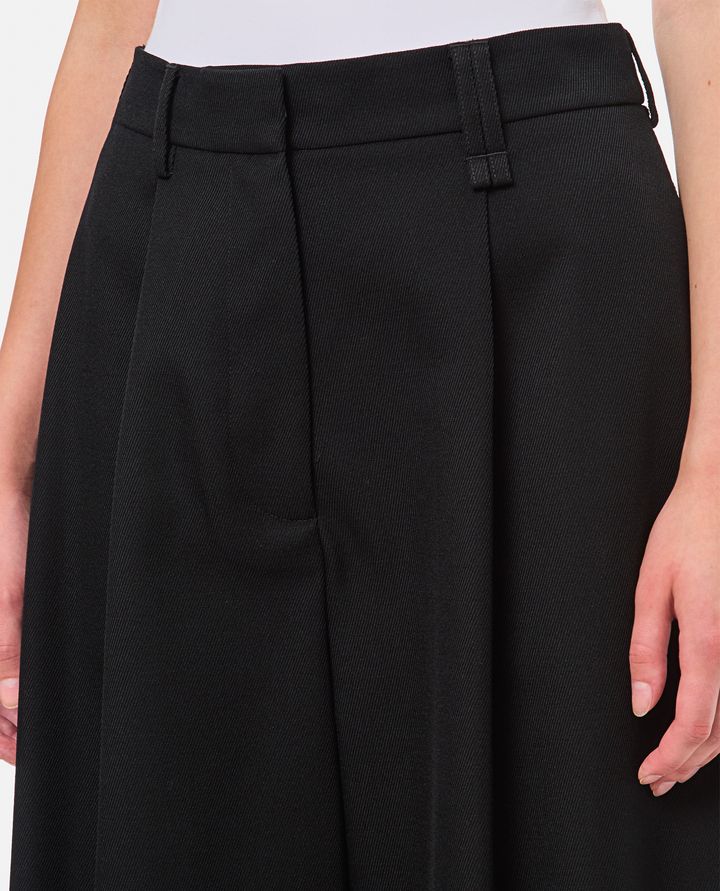 Simone Rocha - WOOL SCULPTED CROPPED WIDE LEG TROUSERS_4