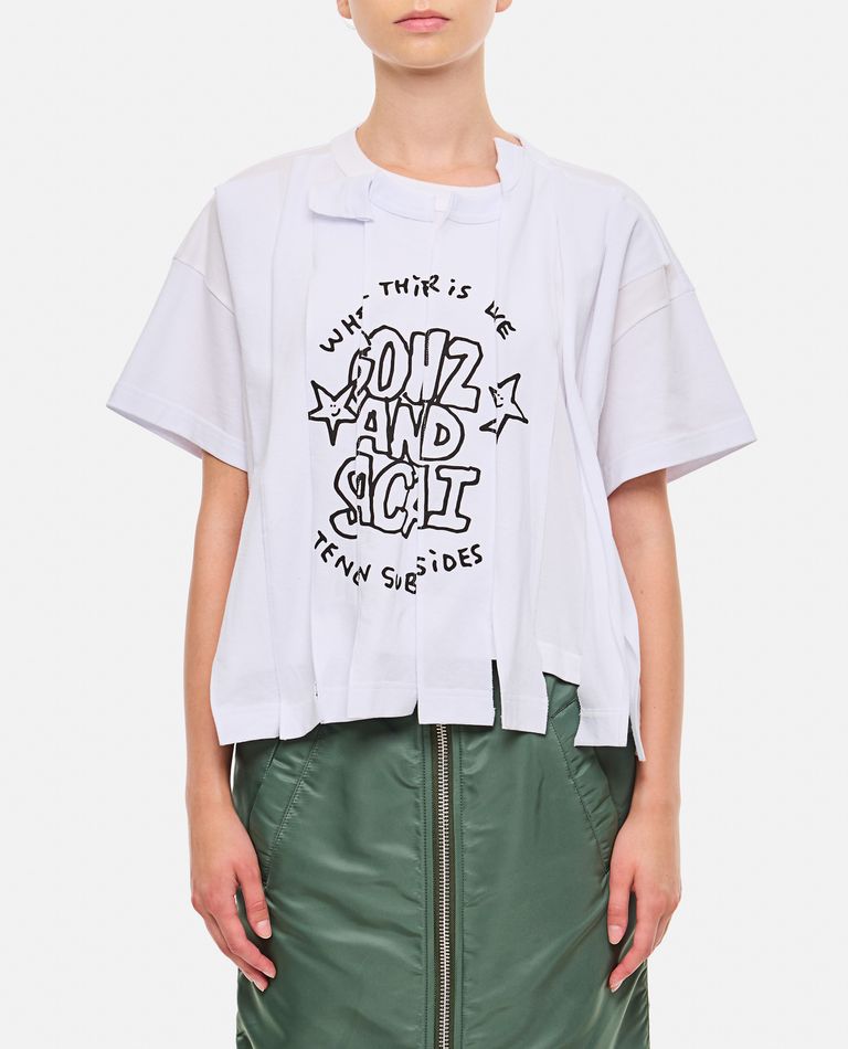 Shop Sacai Gonz Print T-shirt In White