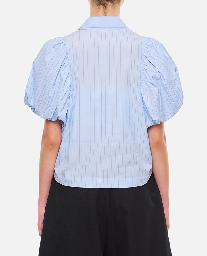 Simone Rocha - CROPPED TOGGLE DETAIL PUFF SLEEVE SHIRT W/ EMB_3