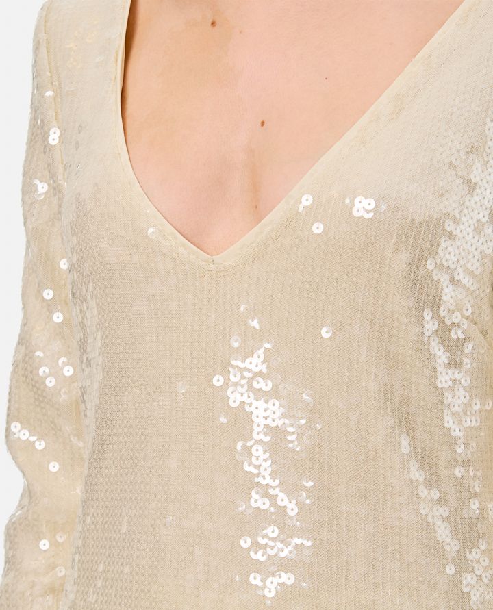 Rotate Birger Christensen - SEQUINS V-NECK TOP_4