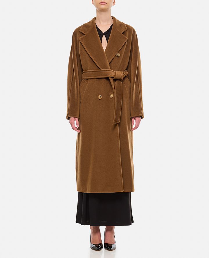 Max Mara - LONG MADAME DOUBLE-BREASTED BROWN COAT _1