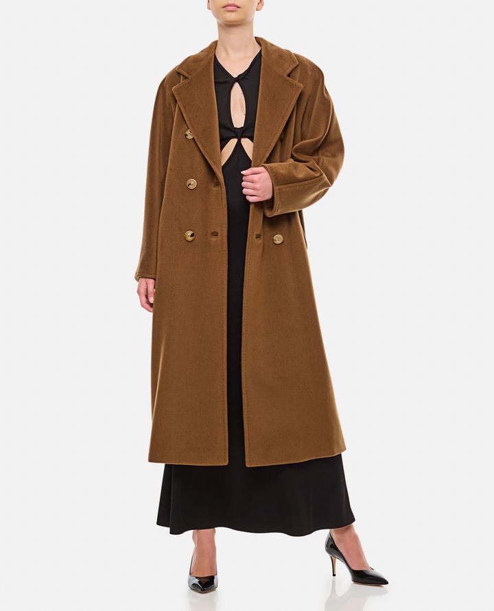 Max Mara - LONG MADAME DOUBLE-BREASTED BROWN COAT _2