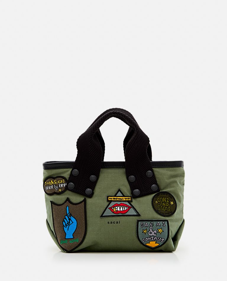 SACAI X MARC GONZALES SMALL PATCH TOTE BAG