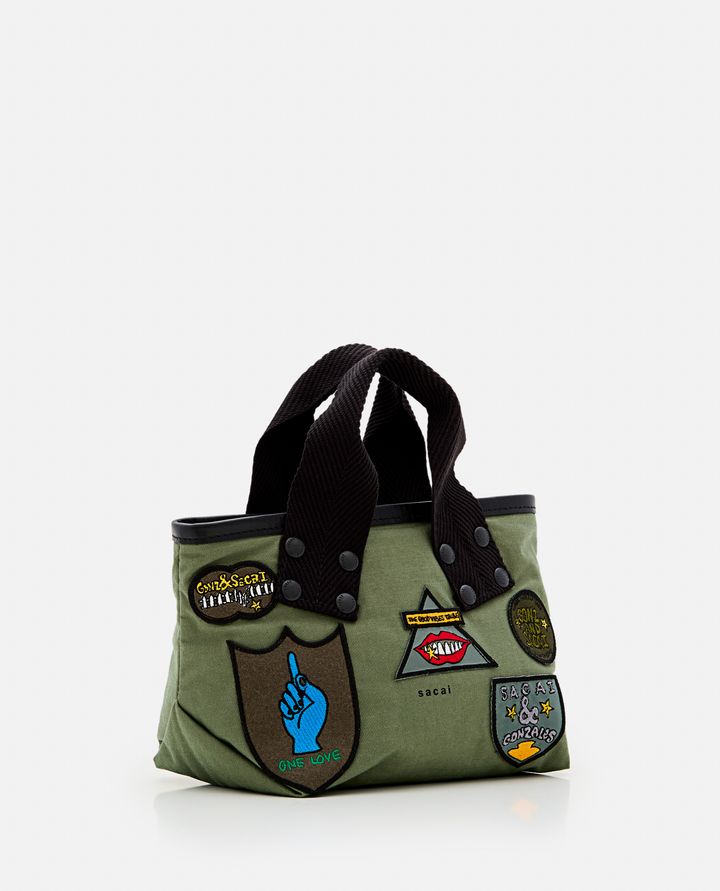 Sacai - BORSA TOTE PICCOLA SACAI X MARC GONZALES CON PATCH_3