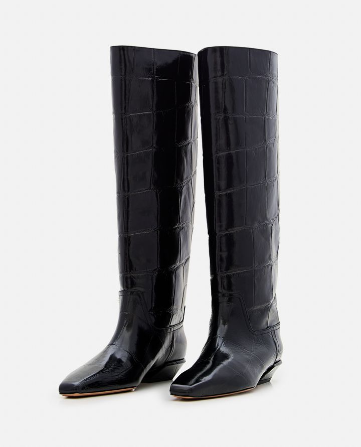 Paris Texas - EMBOSSED CROCO LEATHER BETTINA BOOTS_2