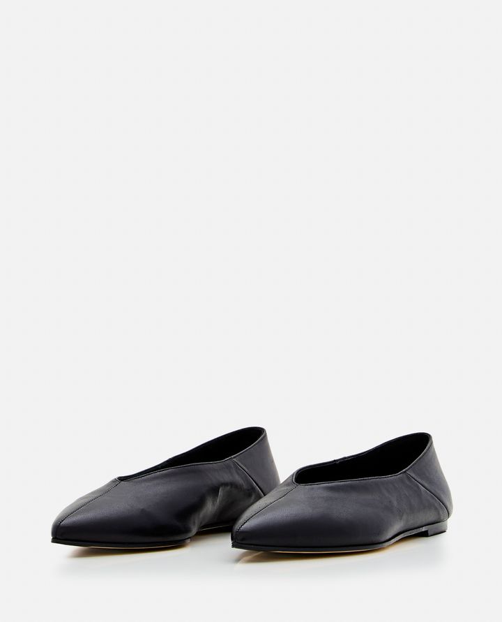 Aeyde - BLACK MOA LEATHER BALLERINAS_2