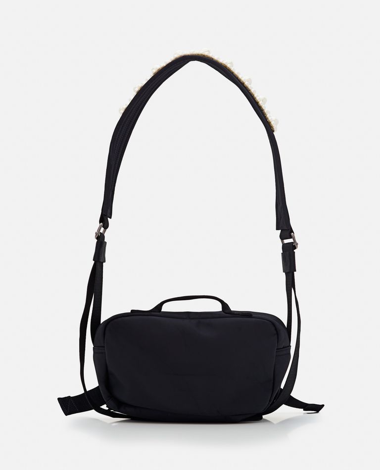 SHOULDER BAG WITH BLACK BEADS AND FRONT BOWS for Women