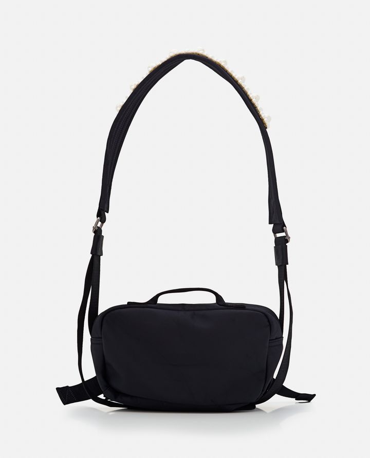 Simone Rocha - BORSA A TRACOLLA CON PERLINE NERA E FIOCCHI FRONTALI_4