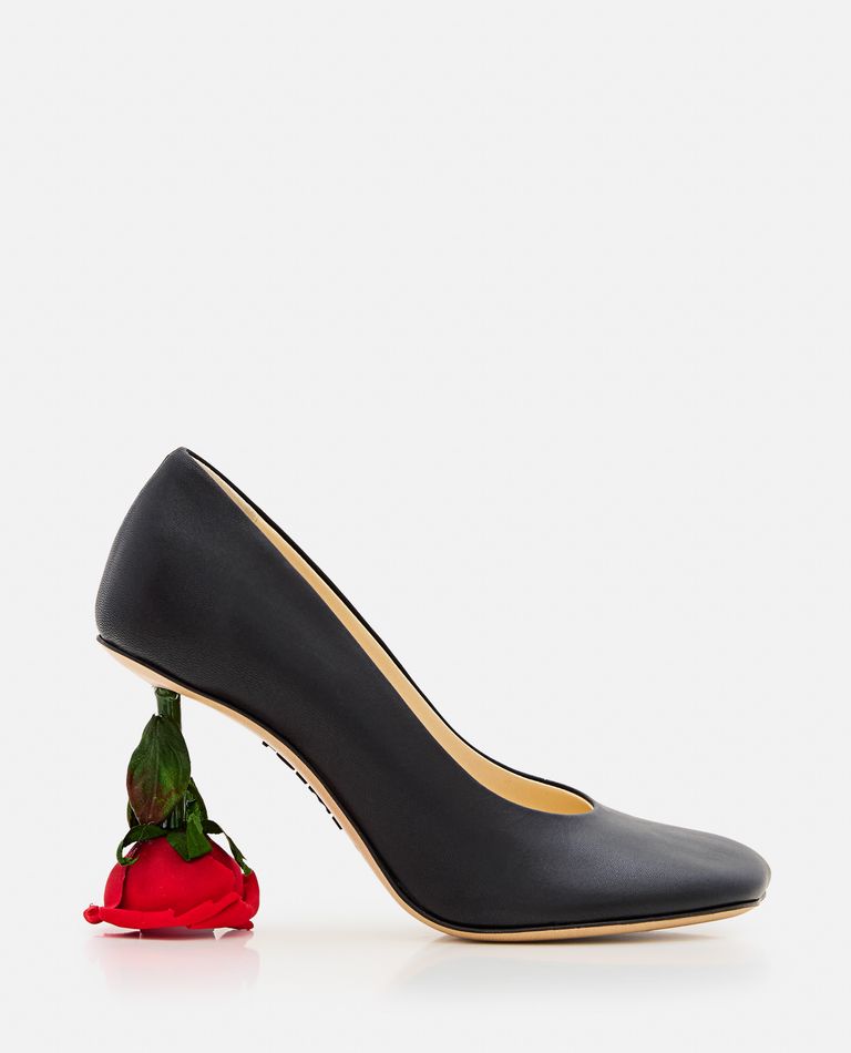 Shop Loewe 90mm Decollete' Toy Rose In Black