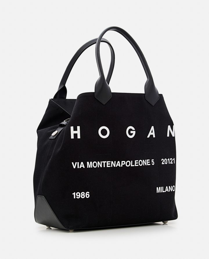 Hogan - MEDIUM SCRIPT CANVAS SHOPPING BAG_2