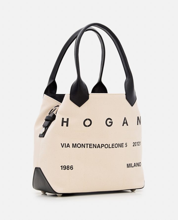 Hogan - MEDIUM SCRIPT CANVAS SHOPPING BAG_2