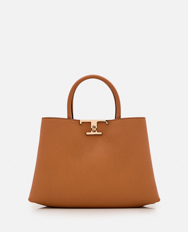 SMALL T METAL LEATHER SHOPPING BAG for Women - Tod's sale