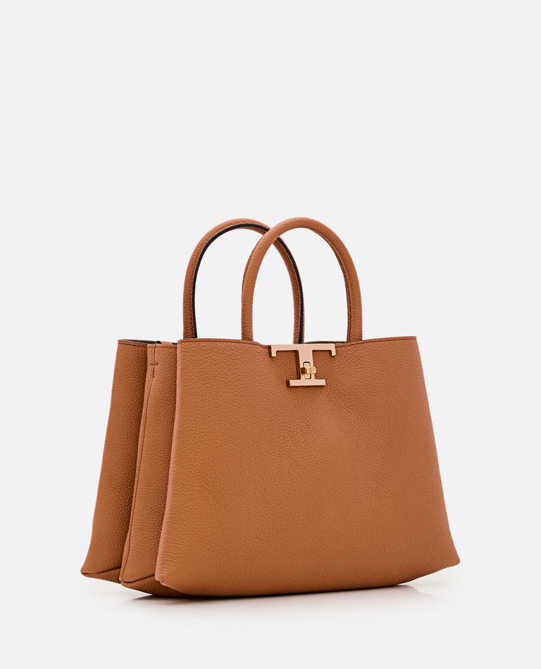 SMALL T METAL LEATHER SHOPPING BAG for Women - Tod's sale