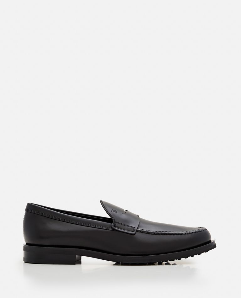 Shop Tod's Leather Loafer In Black