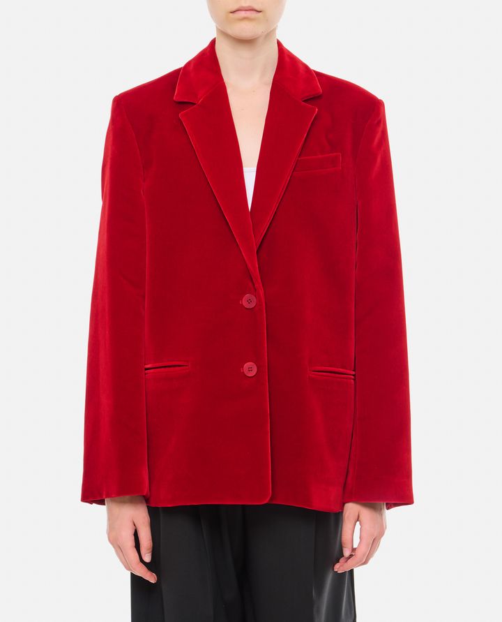 JW Anderson - SINGLE BREASTED COTTON VELVET JACKE_1