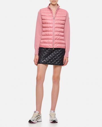 Moncler - KNITTED SLEEVES ZIP-UP JACKET