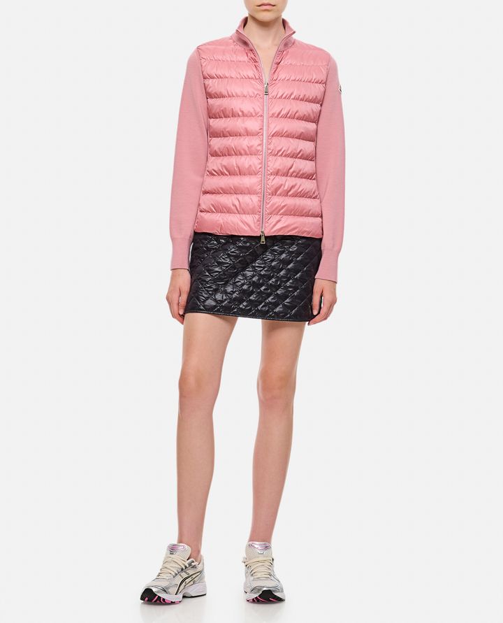 Moncler - KNITTED SLEEVES ZIP-UP JACKET_2