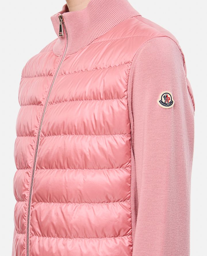 Moncler - PIUMINO CON MANICHE IN MAGLIA_4