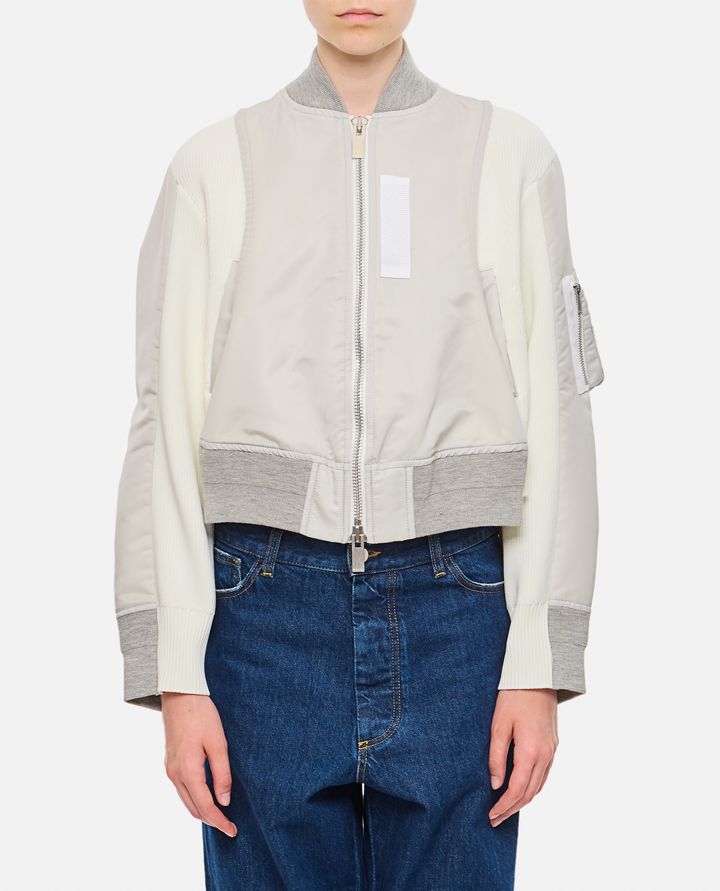 Sacai - NYLON TWILL X KNIT BLOUSON_1