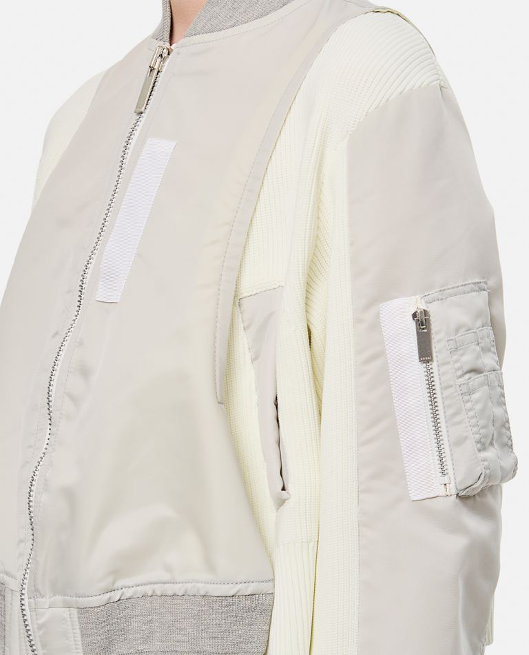 NYLON TWILL X KNIT BLOUSON for Women - Sacai | Biffi