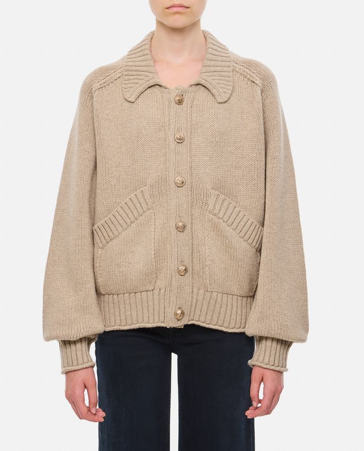 Barrie - CASHMERE COLLAR CARDIGAN_1