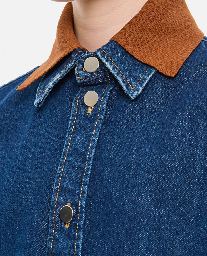 Plan C - CAMICIA IN DENIM MANICA LUNGA_4