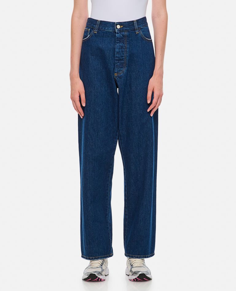 Shop Plan C Wide Leg Denim Pants In Blue