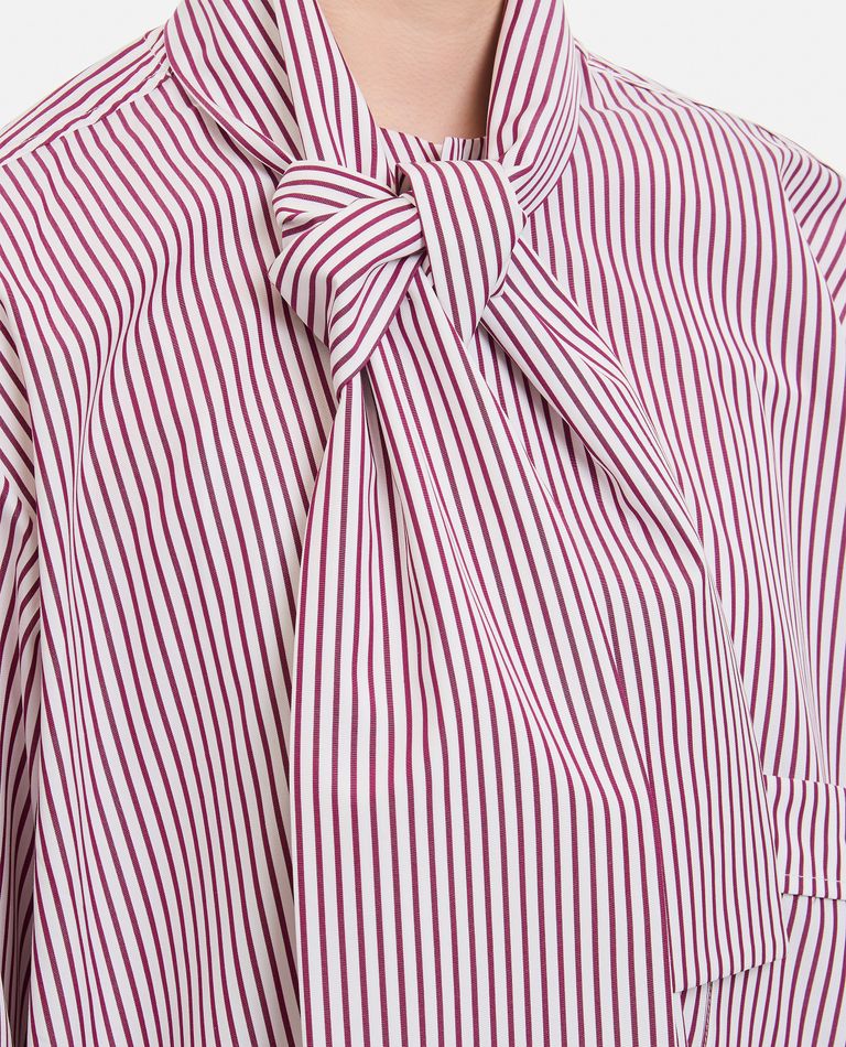 LONG SLEEVE SHIRT W/ BOW COLLAR DETAIL for Women - Plan C LONG SLEEVE SHIRT W/ BOW COLLAR DETAIL for Women - Plan C