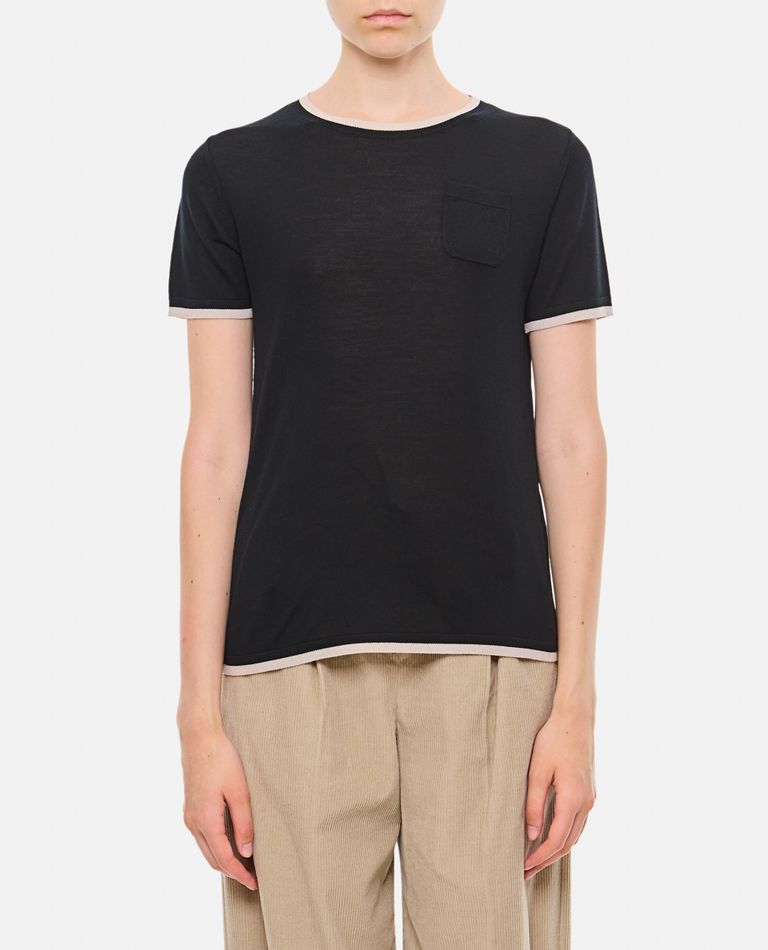 Shop 's Max Mara Egidio Wool T-shirt In Black