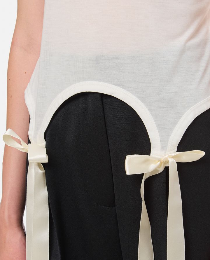 Simone Rocha - EASY T-SHIRT W/ BOW TAILS_8