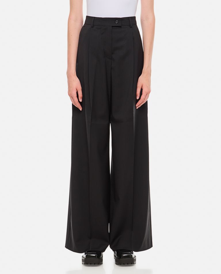 Shop Sportmax Vela Cropped Pants In Black