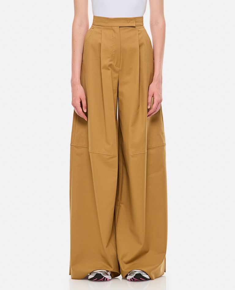 【関税込み】MAX MARA AVIO PANTS MAX MARA Avoriaz pleated cotton-blend wide-leg pants | NET-A