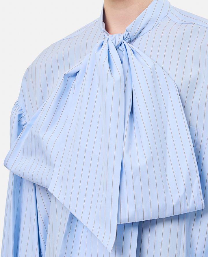 Simone Rocha - PUFF SLEEVE SHIRT W/ FRONT NECK BOW_4